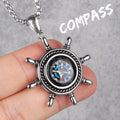 PENDRA Rudder Compass Steel Necklace