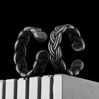 PENDRA Braid Open Rock Steel Ring
