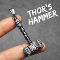 PENDRA Thor's Hammer Steel Necklace