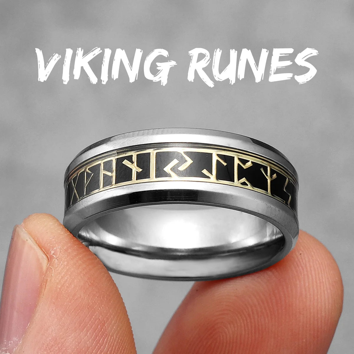 Vintage Nordic Viking Runes Celtic Knot Series Stainless Steel Womens Mens Rings Punk Biker Jewelry Creativity Gift Wholesale