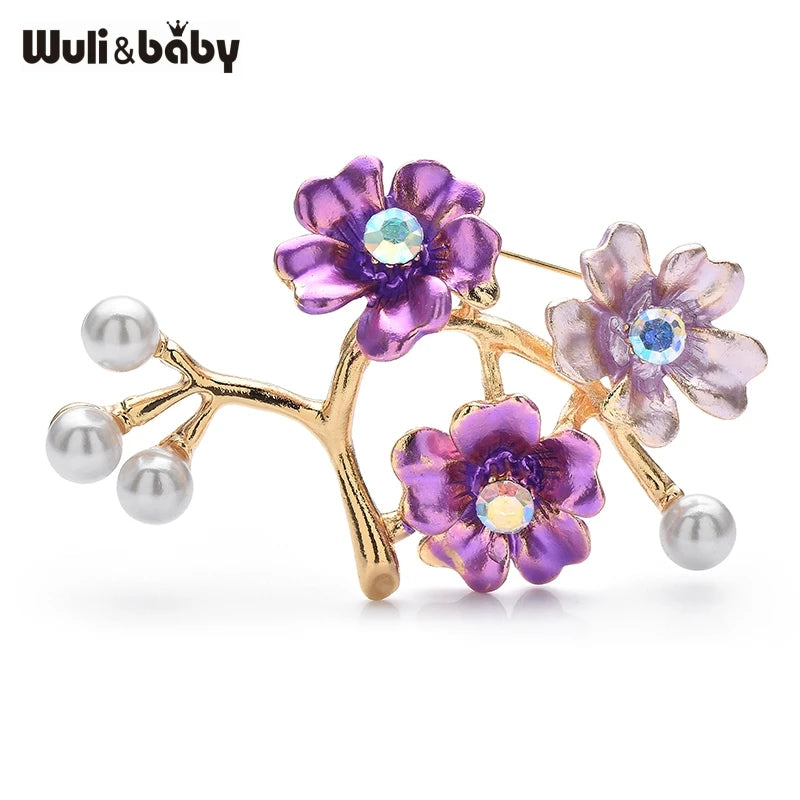 PENDRA Plumelle Pretty Plum Blossom Brooch