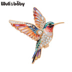 PENDRA Hummingbird Rhinestone Bird Brooch