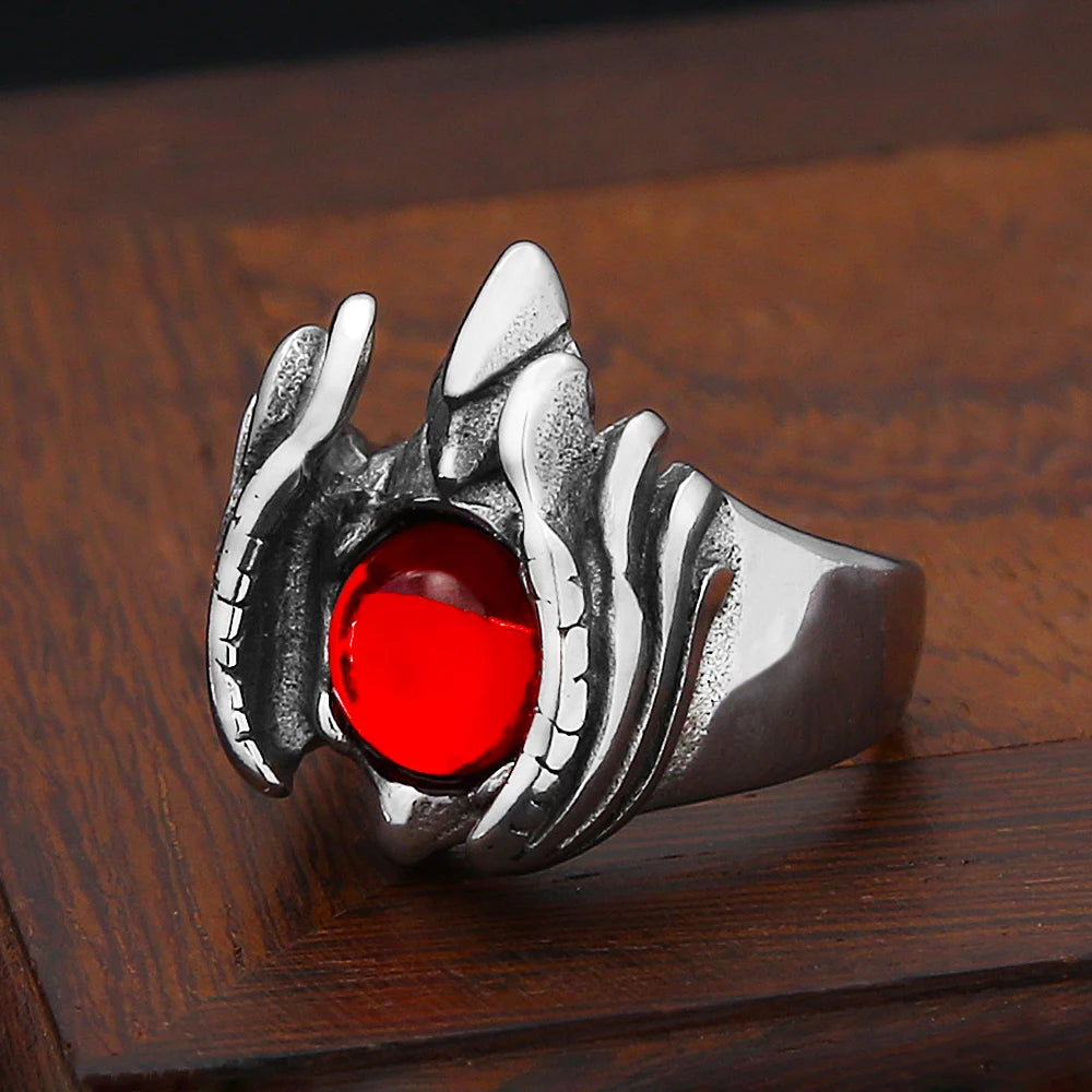 PENDRA Redwing Gothic Stainless Steel Wings Pendant