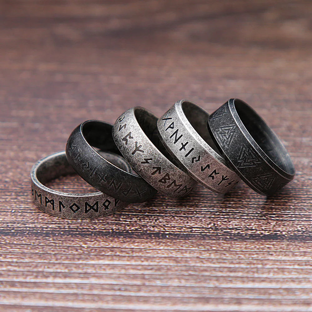 PENDRA Runeband Retro Viking Rune Ring