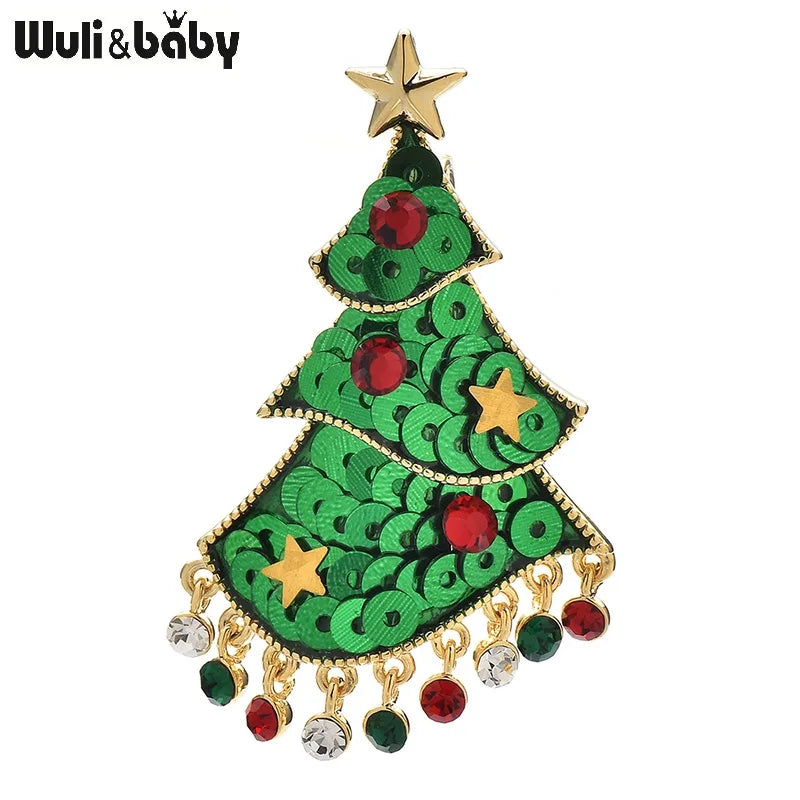 PENDRA Noelina 2-Design Christmas Tree Brooch