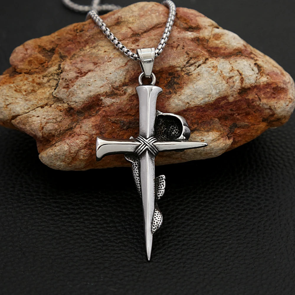 PENDRA Rosecross Vintage Rose Cross Necklace