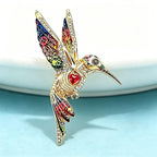 PENDRA Gemwing Rhinestone Hummingbird Brooch