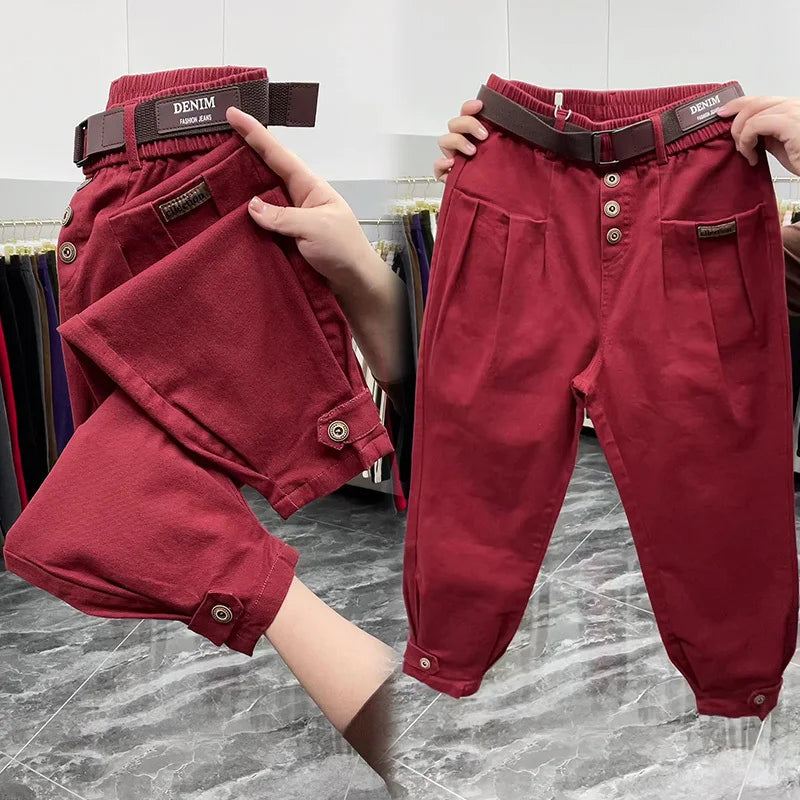 Solid Color Pants Women 2024 New Fashion Spring Autumn Korean Loose Casual Harem Pants Trousers