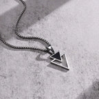 PENDRA Triangle Hollow Geometric Pendant Necklace