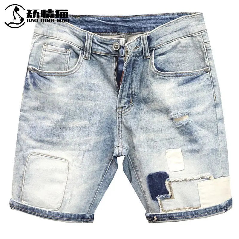 PENDRA Denim Distressed Knee Jeans