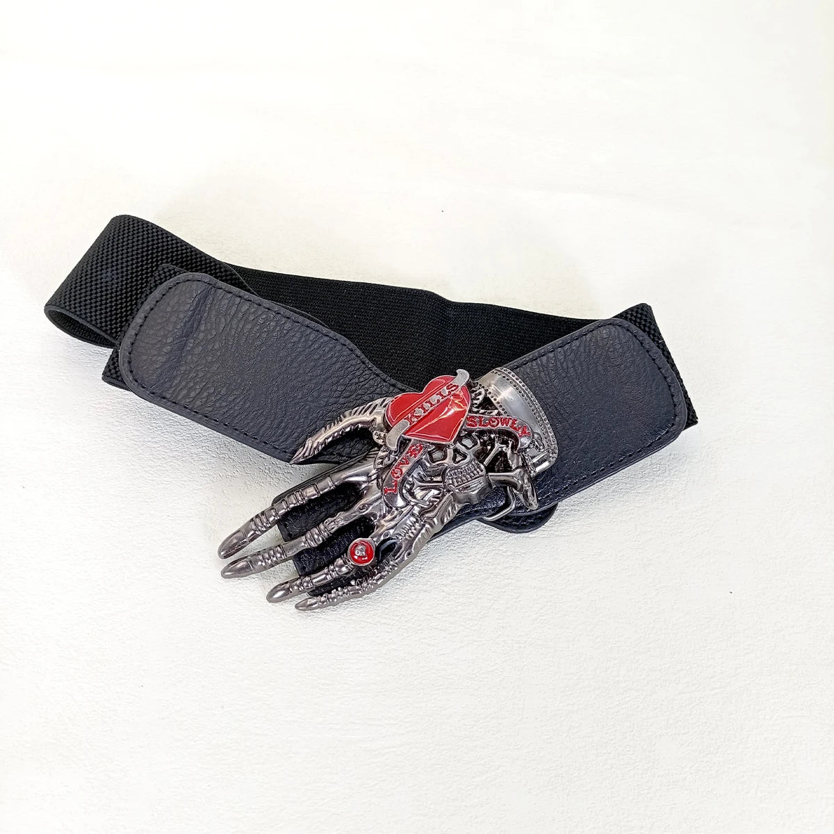 PENDRA Seraelle Skull Designer Wide Corset Belt