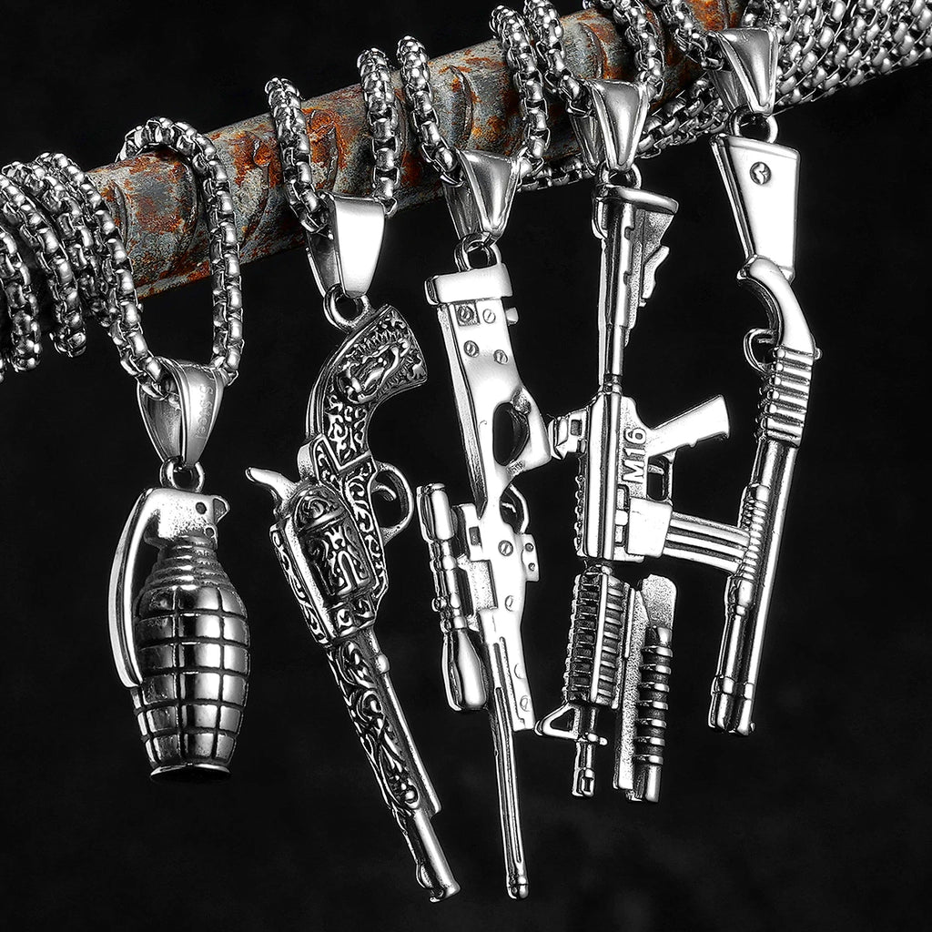 PENDRA Grenade Steel Necklace