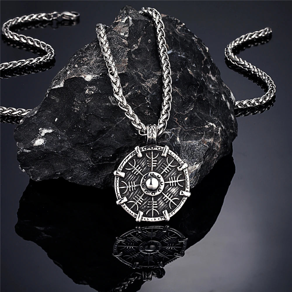 PENDRA Steel Compass Necklace