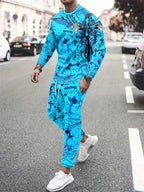PENDRA Graffiti Long-Sleeve Pajama Loungewear Set