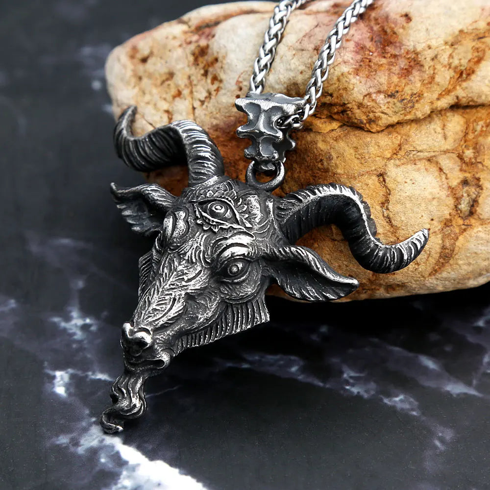 PENDRA Vikingcrest Stainless Steel Viking Ring