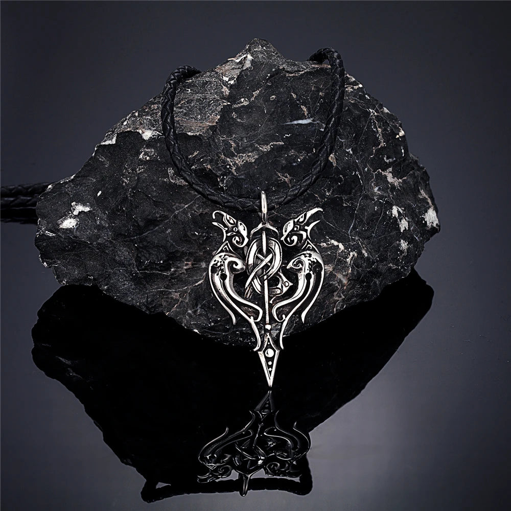 PENDRA Crow Rune Necklace
