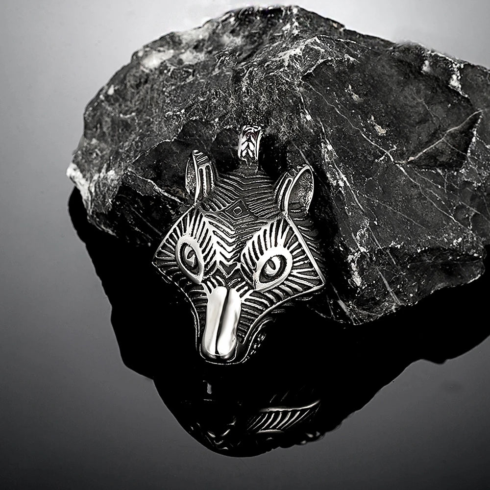 PENDRA Wolf Rune Celtic Necklace