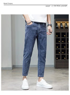 Comfortable Stylish Trendy Luxury Men's Jeans 2023 Summer Blue Cowboy Classic Jeans Casual Stretch Luxury Denim Pants for Men