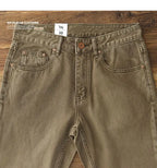 Cowboy Korean Goods Retro Yellow Mud Dyed Small Straight Jeans Men's Spring and Autumn Khaki Ami Kaji Washed Casual Trousers