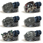 PENDRA Iriselle Leather Black Floral Luxury Belt