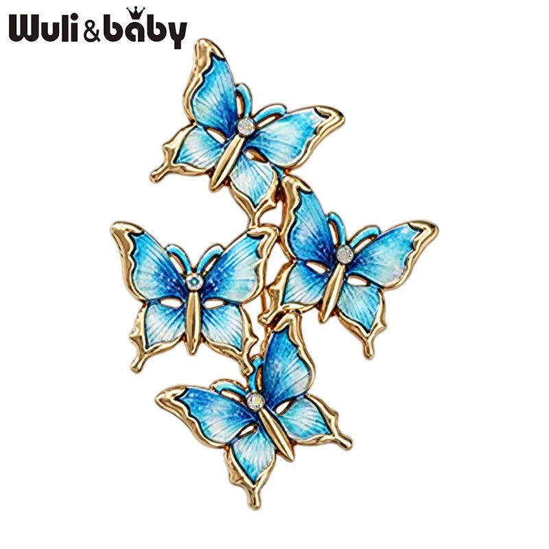 PENDRA Lines Of Butterflies Brooch
