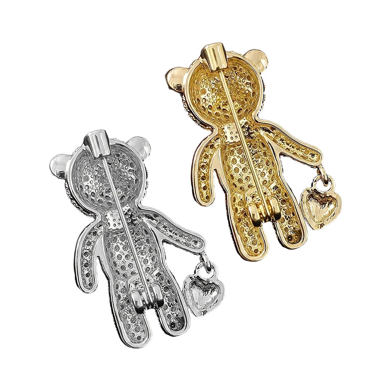 PENDRA Hearthbear 2-Color Enamel Bear Brooch