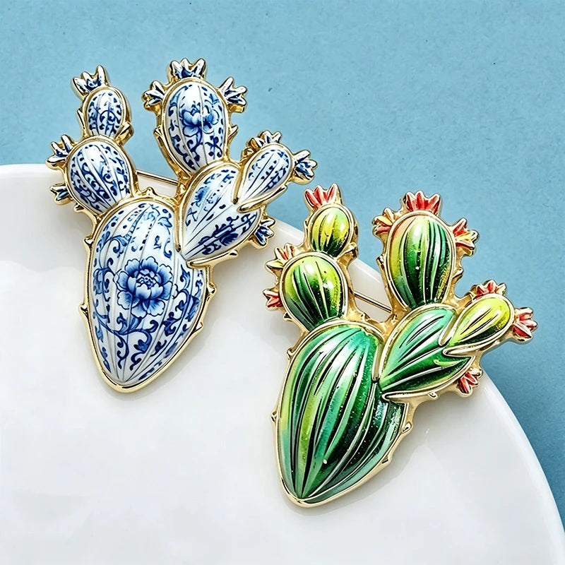 PENDRA Cactara Charming Cactus Brooch