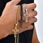 PENDRA Cross Hollow Pendant Necklace