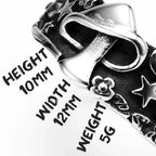 Mushroom Star Men Rings Stainless Steel Retro Punk New In Rock Women Jewelry Fashion Accessories Stranger Things Gift Wholesale