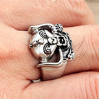 PENDRA Skullbiker Ethnic Skull Biker Ring