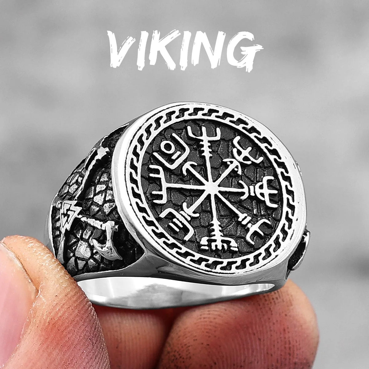PENDRA Pirate Ax Totem Steel Ring