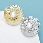 PENDRA PearlShell Round Pearl Shell Brooch