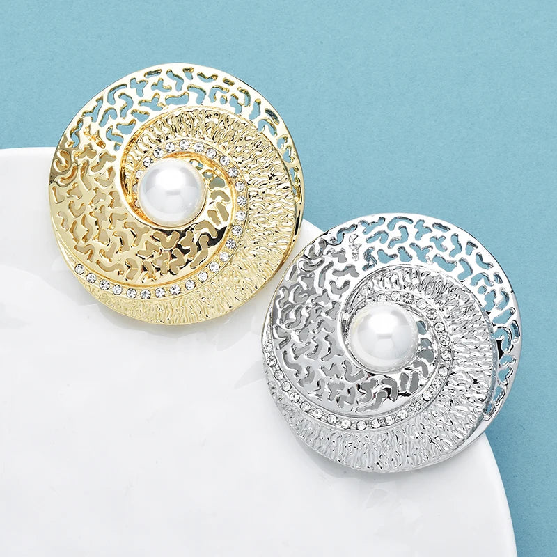PENDRA PearlShell Round Pearl Shell Brooch