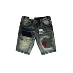 High-end Design Brand Embroidered Elastic Denim Shorts Men's Summer Middle Pants Slim-fitting Korean Breeches Jorts Shorts