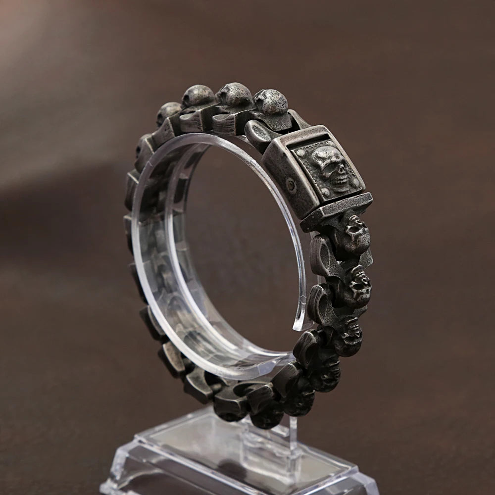 PENDRA Skullforge 316L Stainless Steel Skull Bracelet