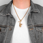PENDRA Saxophone Boyfriend Steel Necklace