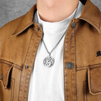 PENDRA Flying Dragon Sweater Steel Necklace