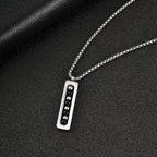 PENDRA Bar Silver Pendant Necklace