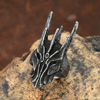 PENDRA Sauron Black Helm Gothic Ring