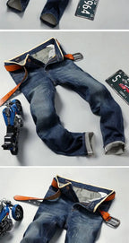 PENDRA Denim Straight Dark Pants