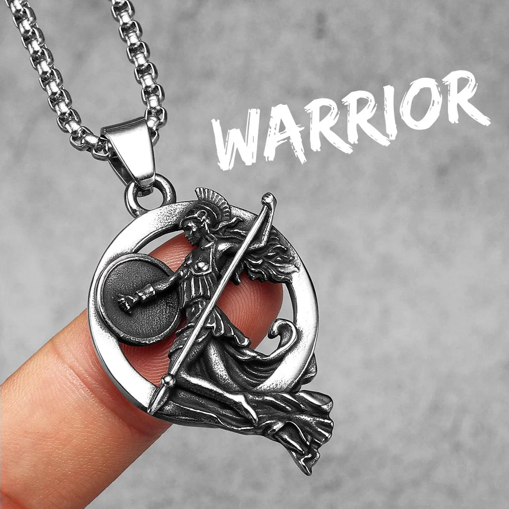 Greece Myth Goddess Men Necklaces Stainless Steel Pendant Chain Women Jewelry Vintage New Cool Tings Accessories Gifts Wholesale