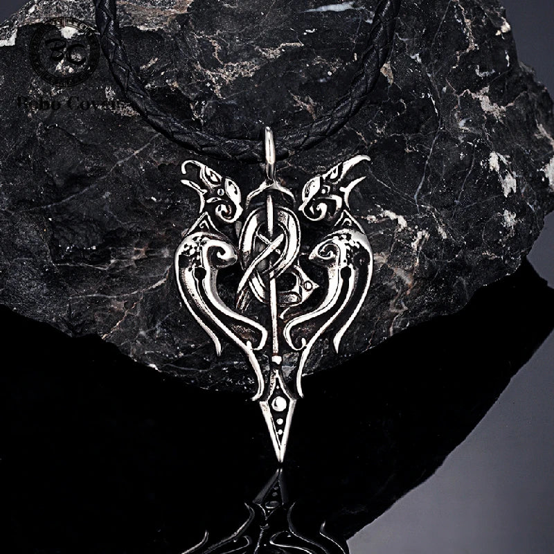 PENDRA Crow Rune Necklace