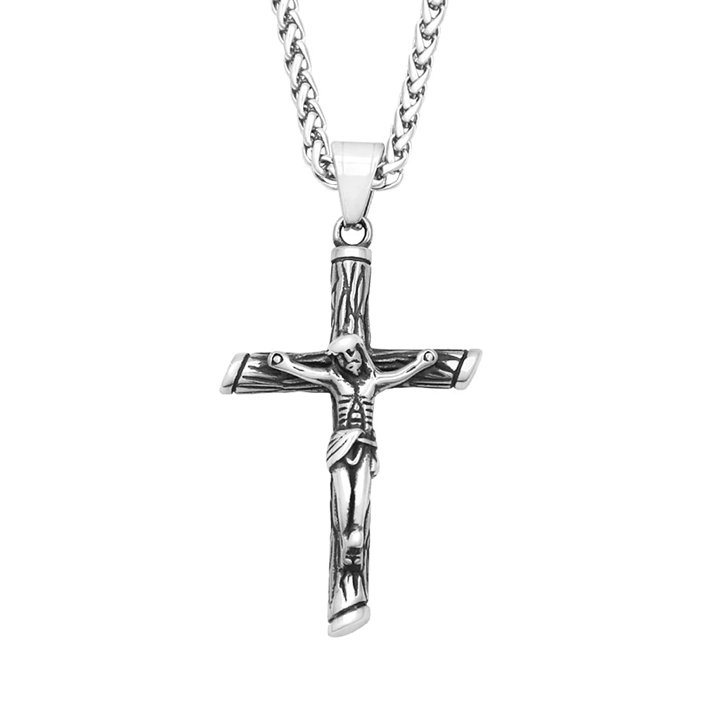 PENDRA Jesuscross 316L Stainless Steel Cross Necklace