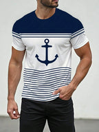 2025 New Summer Casual Men's Short-sleeved Shirt Hawaiian-style Beach Vacation Men's Shirt 3D Printed Men's T-shirt