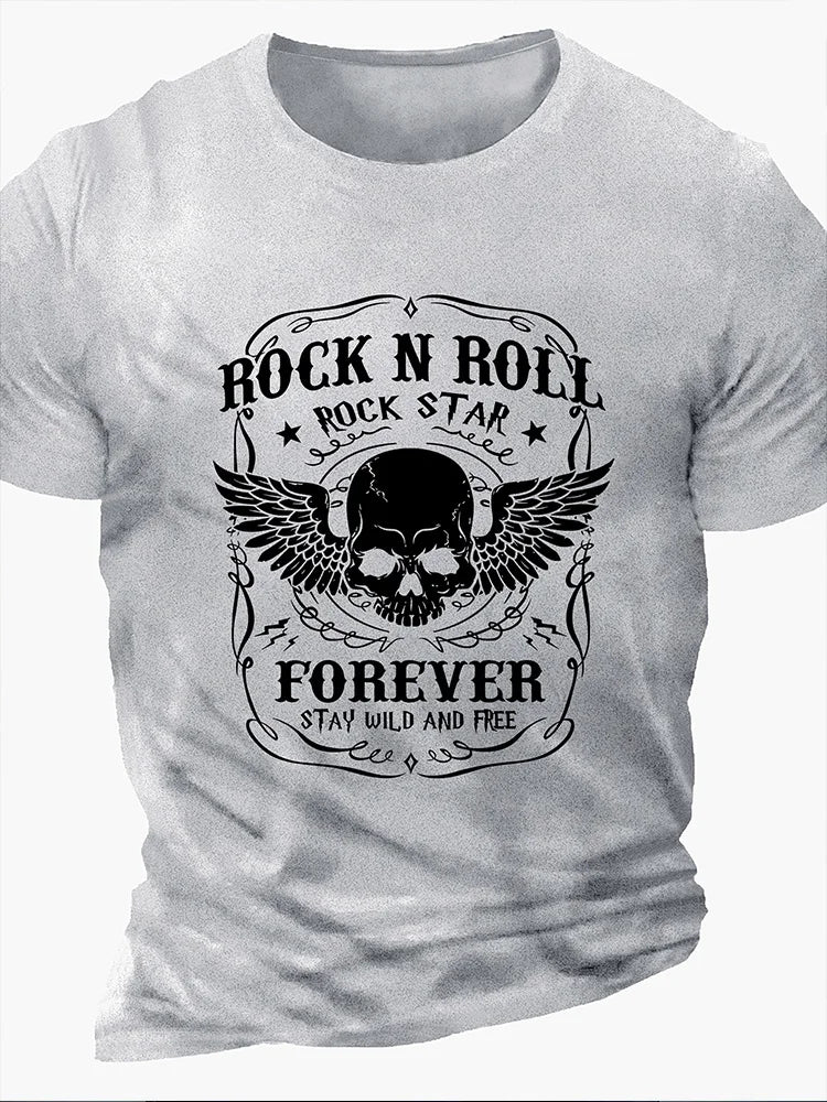 Viking-style Nordic Mythology Print Men's T-shirt Outdoor Street Sport Fitness Short-sleeved Shirt Daily Casual Fashionable Top
