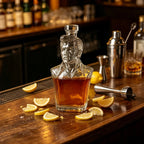 Novelty Human Bust Whiskey Decanter Glass Liquor Bottle for Scotch Whiskey Bar Home Decoration Ornament