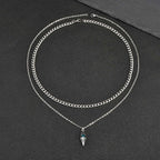 PENDRA Stone Blue Chain Necklace
