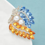 PENDRA Harvest Wheat Crystal Badge Brooch