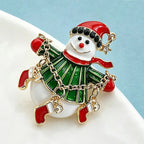 PENDRA Adorable Snowman Brooch