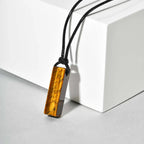 PENDRA Leather Stone Pendant Necklace